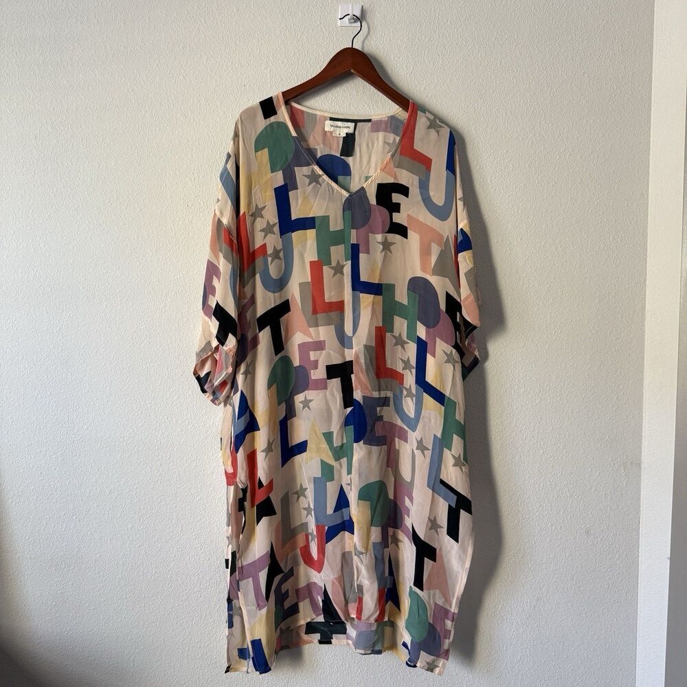Tallulah And Hope Dress M Oversized Tunic Alphabet Stars Beach Resort Lounge